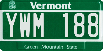 VT license plate YWM188