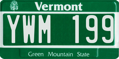 VT license plate YWM199