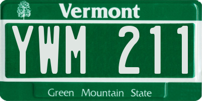 VT license plate YWM211