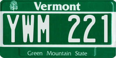 VT license plate YWM221