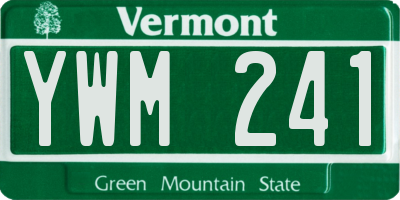 VT license plate YWM241