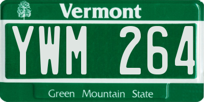 VT license plate YWM264
