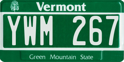 VT license plate YWM267