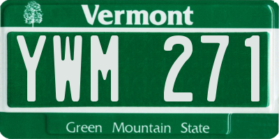 VT license plate YWM271