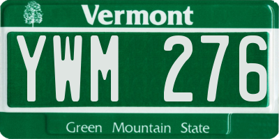VT license plate YWM276