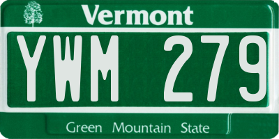 VT license plate YWM279