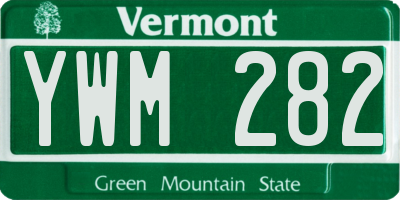 VT license plate YWM282