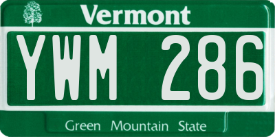 VT license plate YWM286