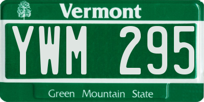 VT license plate YWM295