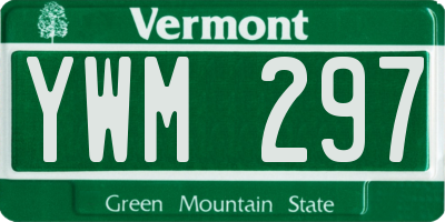VT license plate YWM297