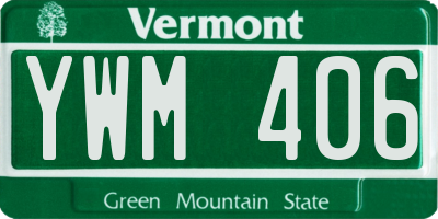 VT license plate YWM406