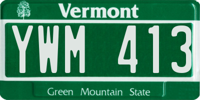 VT license plate YWM413