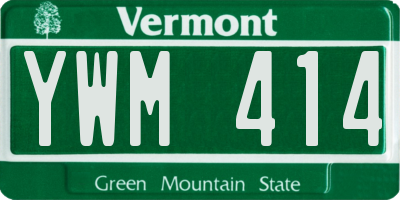 VT license plate YWM414