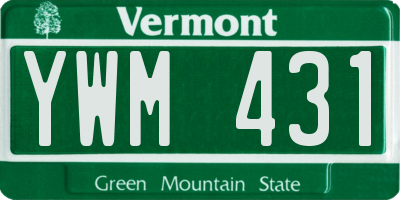 VT license plate YWM431