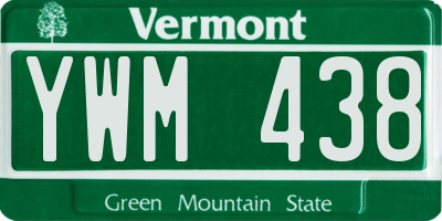 VT license plate YWM438
