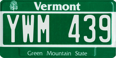 VT license plate YWM439