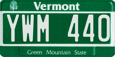VT license plate YWM440