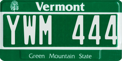 VT license plate YWM444