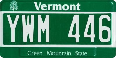 VT license plate YWM446