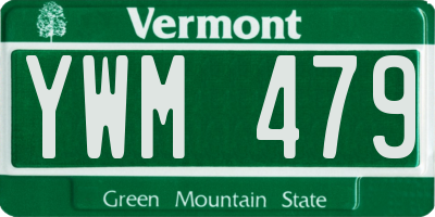 VT license plate YWM479