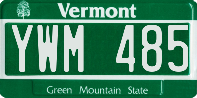 VT license plate YWM485