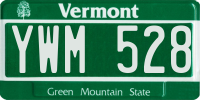 VT license plate YWM528