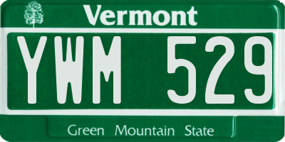 VT license plate YWM529