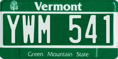 VT license plate YWM541