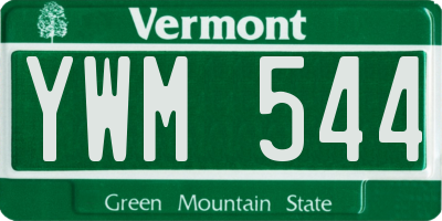 VT license plate YWM544
