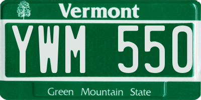 VT license plate YWM550
