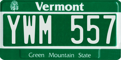 VT license plate YWM557