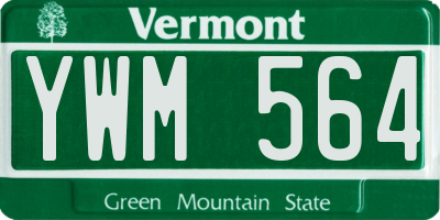 VT license plate YWM564