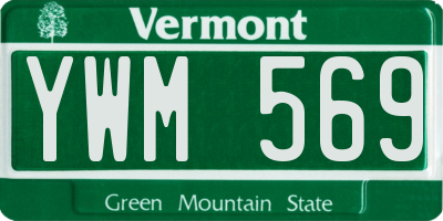 VT license plate YWM569