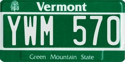 VT license plate YWM570