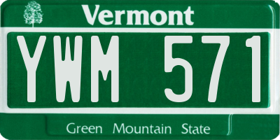 VT license plate YWM571