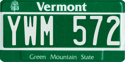 VT license plate YWM572