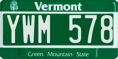 VT license plate YWM578