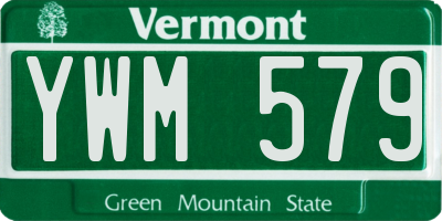 VT license plate YWM579