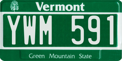 VT license plate YWM591