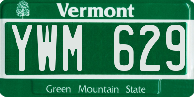 VT license plate YWM629