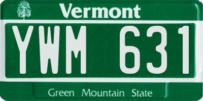 VT license plate YWM631