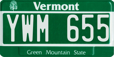 VT license plate YWM655
