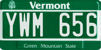 VT license plate YWM656