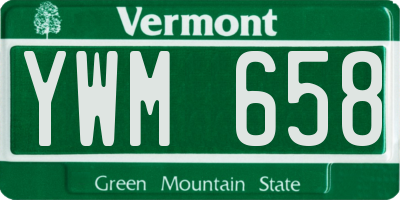 VT license plate YWM658