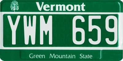 VT license plate YWM659