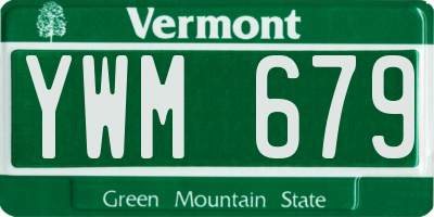 VT license plate YWM679