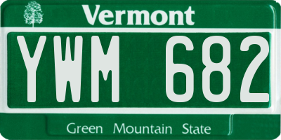 VT license plate YWM682
