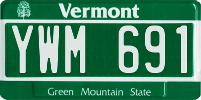 VT license plate YWM691