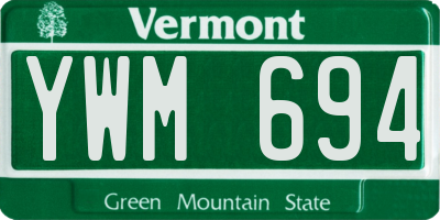 VT license plate YWM694