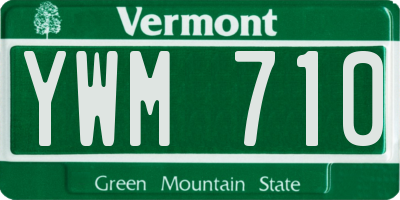 VT license plate YWM710